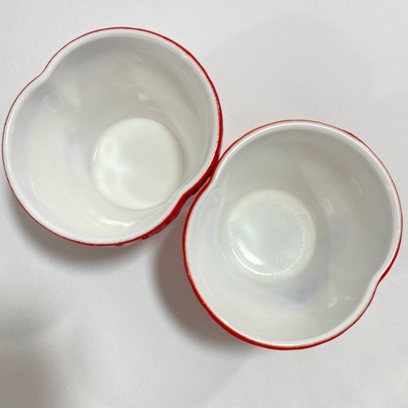 VINTAGE Hazel Atlas Milk Glass Strawberry Jam Jelly Jar With Lid Set of 2 - Picture 5 of 10